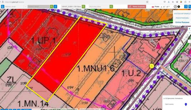 Działka usługowa Borek gm. Rzezawa