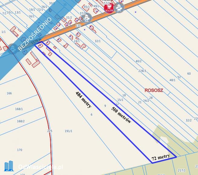 Siedlisko na sprzedaż, Rososz, gmina Cegłów, miński