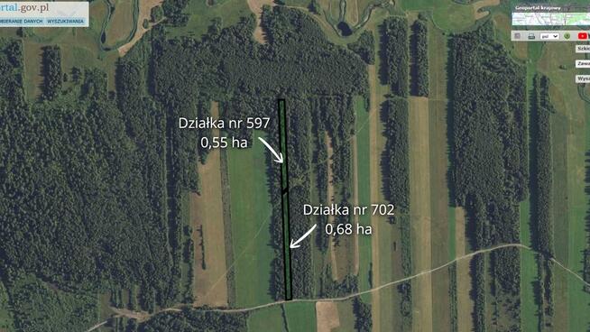 Dwie działki: rolna i leśna - Sojczyn Grądowy