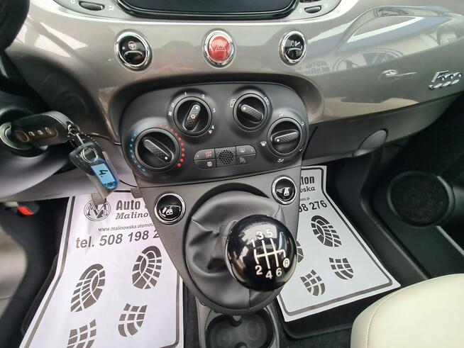 Fiat 500 33 Tys.Km SzklanyDach Klimatyzacja Led Tempomat Halogeny Komputer Alu