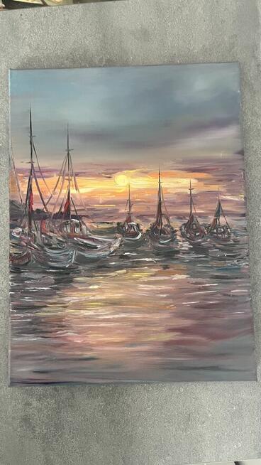 Obraz 30×40 „Szept Zachodu nad Portem”