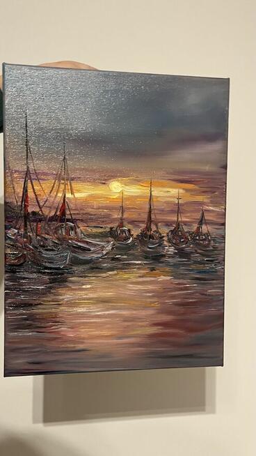 Obraz 30×40 „Szept Zachodu nad Portem”