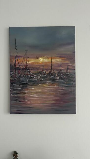 Obraz 30×40 „Szept Zachodu nad Portem”