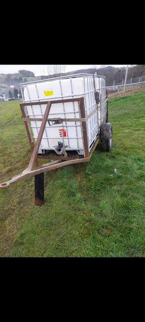 Zbiornik na wode mauzer 2x1000l przyczepka do traktora