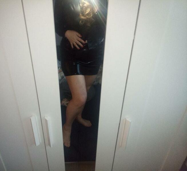 Błyszcząca spódnica mini, XL