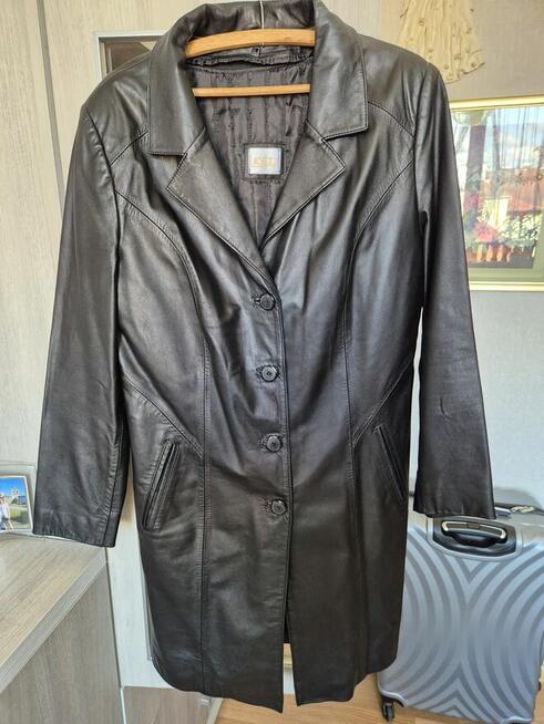 Płaszcz skórzany damski