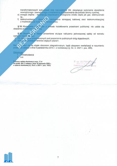 Działki pod budownictwo mieszkaniowe, na nieuciazliwy przemysł i usługi w Gorzeniu gm. Nakło.