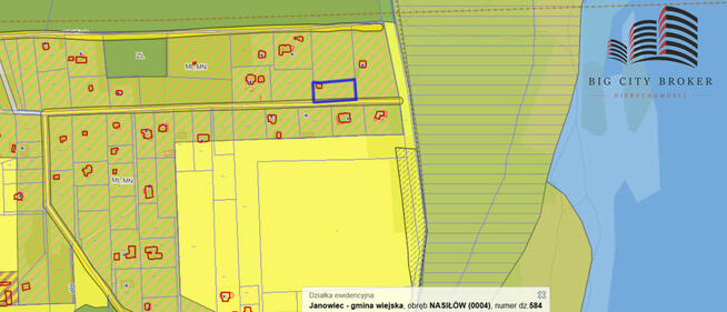 Działka inwestycyjna Nasiłów gm. Janowiec,