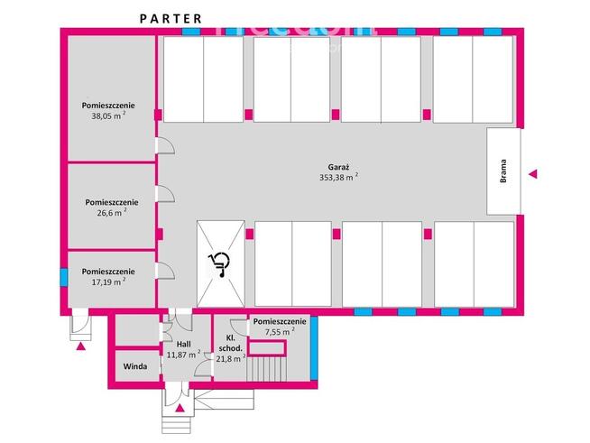 Do wynajęcia biurowiec 2340 m² ul. Mieszka I