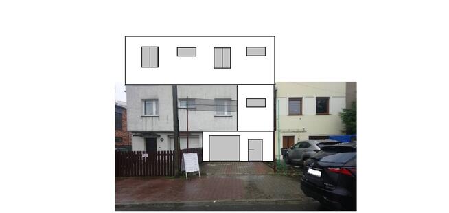 Parter bliźniaka - możliwość rozbudowy piętra