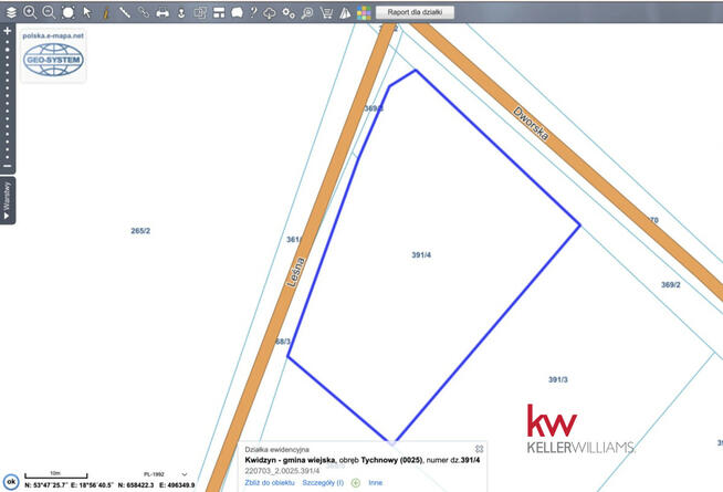 Działka budowlana Tychnowy gm. Kwidzyn,