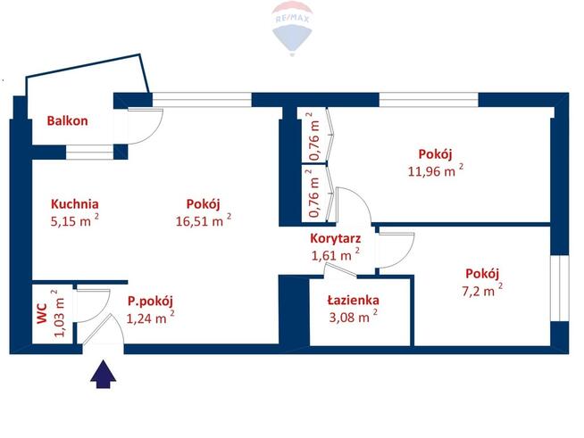 Bardzo dogodnie położone mieszkanie 3-pokojowe