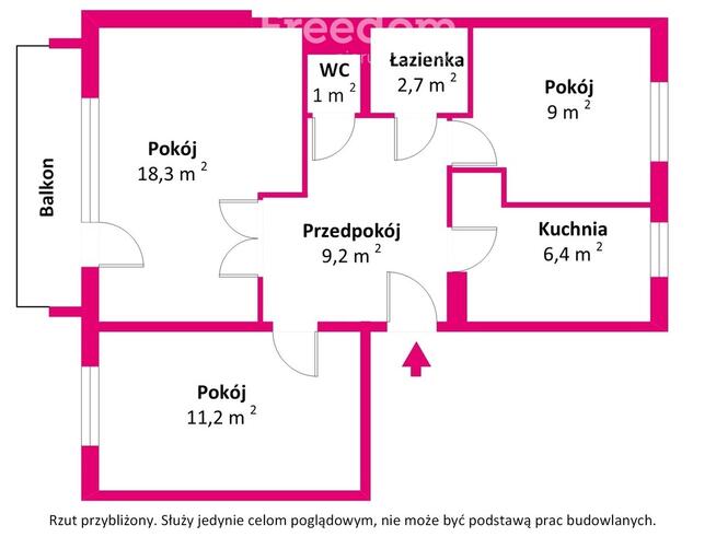 Trzypokojowe mieszkanie na Serbinowie w Mińsku Maz