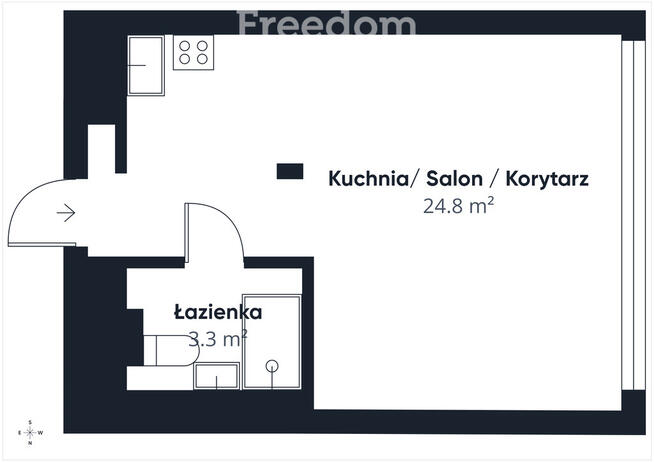 Stylowa kawalerka, gotowa do wejścia. Inwestycja