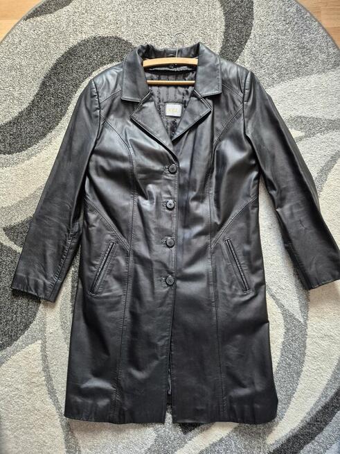 Płaszcz skórzany damski