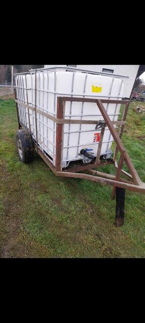 Zbiornik na wode mauzer 2x1000l przyczepka do traktora