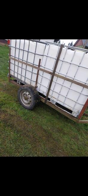 Zbiornik na wode mauzer 2x1000l przyczepka do traktora