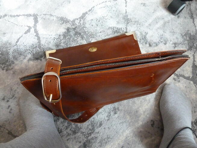 Vintage torebka damska ze skóry naturalnej Max Daniel