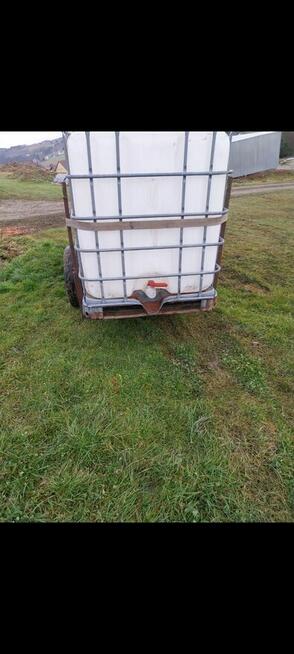 Zbiornik na wode mauzer 2x1000l przyczepka do traktora