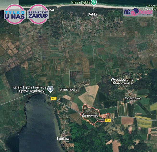 Działka inwestycyjna Żarnowiec gm. Krokowa,