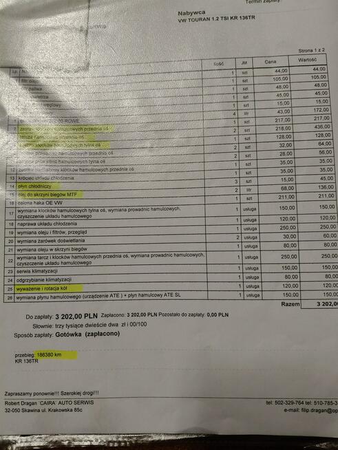 Volkswagen Touran 1właść*Krajowy*Bezwypadkowy