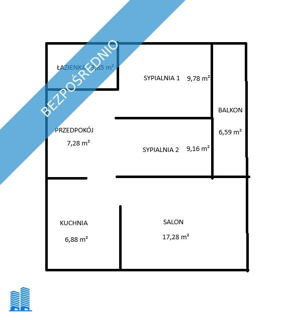 Nowe 54 m², 2 pokoje, 1. piętro, 2019 rok. Cena do negocjacji!