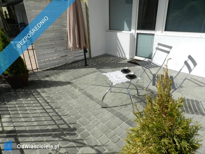 Jasne atrakcyjne mieszkanie 45m z tarasem 17m i ogrodem 33m taras parter