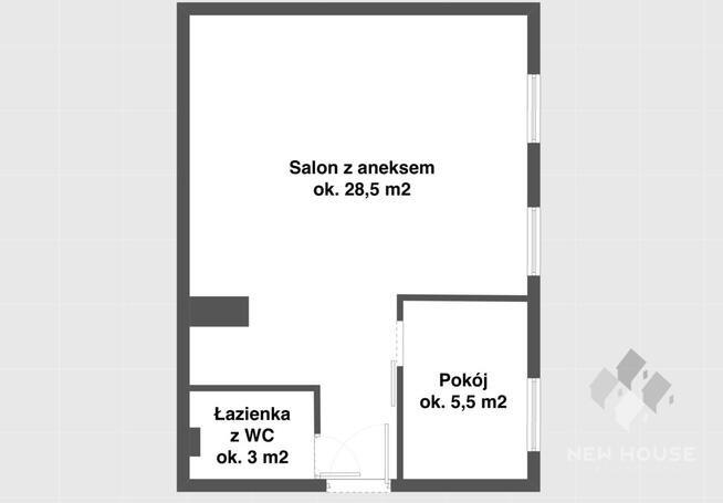 Żeromskiego, 37,4 m2, 2 pok., do wprowadzenia