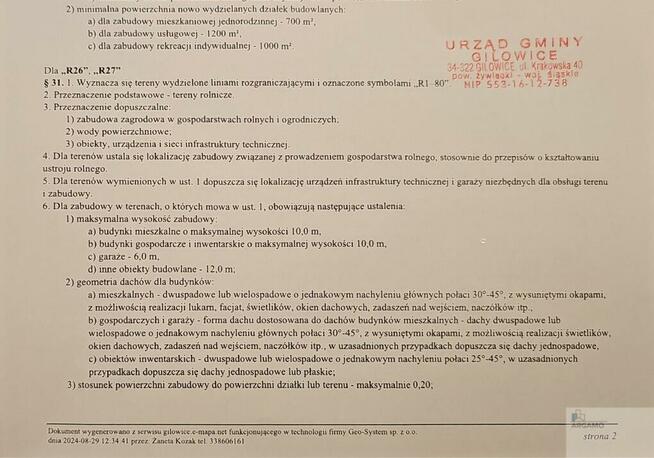 Działka rolna Gilowice