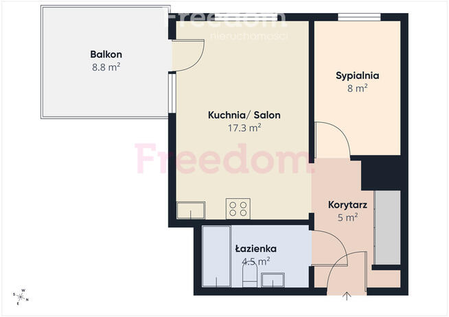 2 pokoje | duży balkon | widok | Kraków Bochenka