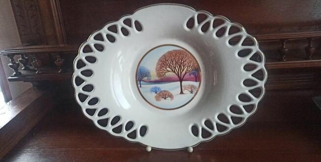 Patera ażurowa. Wzór Zimowy krajobraz Syg. Korosteń. Ukra