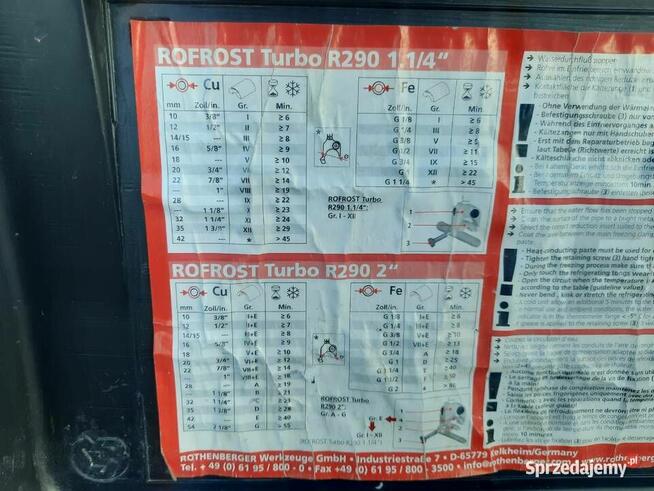 Zamrażarka do rur Rothenberger Rofrost Turbo R290