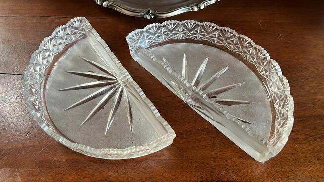 Patera Platerowa z wkładami Kryształowymi. Kabaret