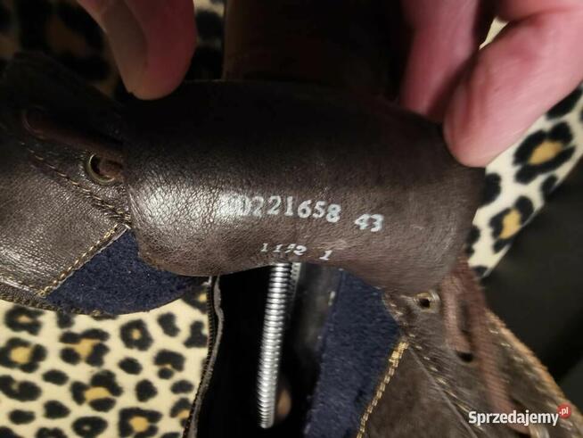 Ładne Lekkie Trapery za kostkę DENIM Rozm 43 Skóra naturalna