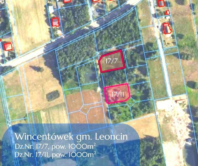 Działka budowlana 1000 m² przy lesie, Wincentówek