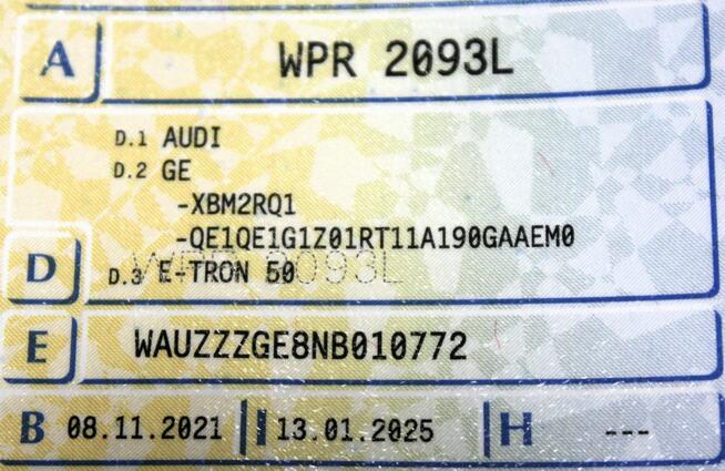 Audi e-tron 4x4 SalonPL FV23% 314KM ASO Navi Matrix LED Tempomat El.Klapa