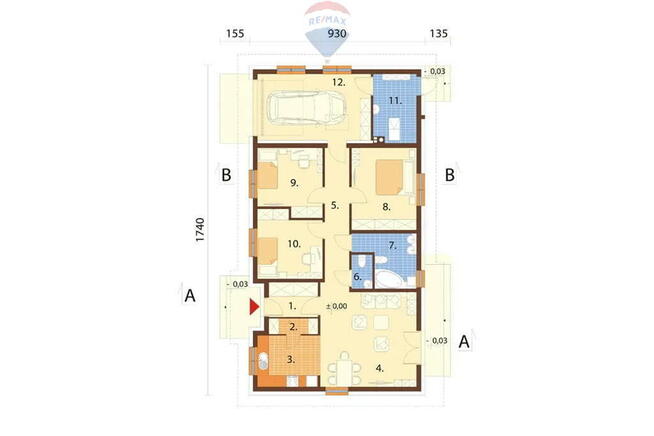 Dom w stanie surowym otwartym.