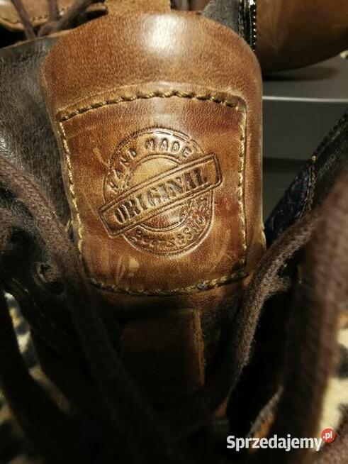 Ładne Lekkie Trapery za kostkę DENIM Rozm 43 Skóra naturalna