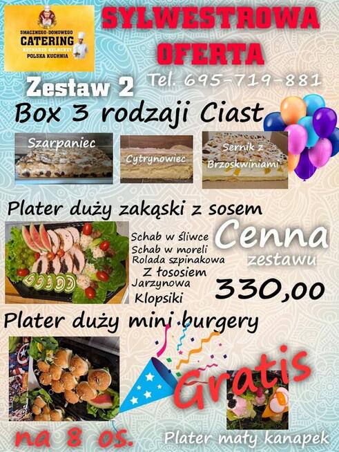 Catering, domowe ciasta , kucharze, kelnerzy.
