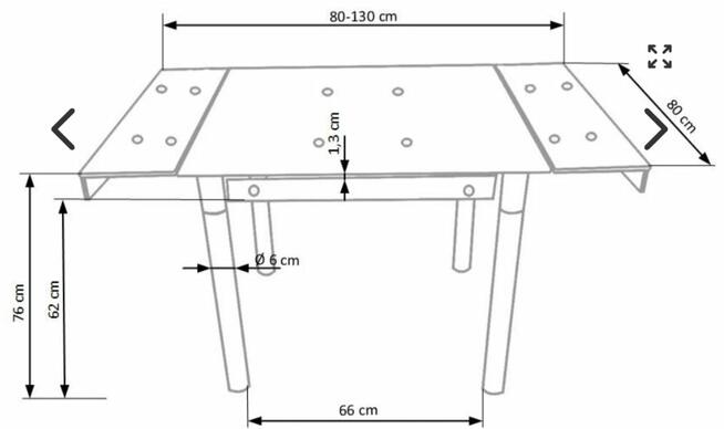 Stół szklany pomarańczowy