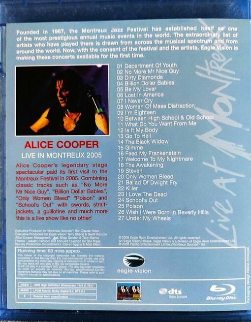 Blu Ray Nowy- Polecam Koncert na Blu Ray ALICE COOPER