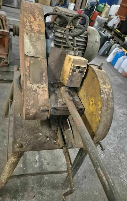 Piła tarczowa do metalu ze stojakiem SOLIDNA gumówka siła 380V