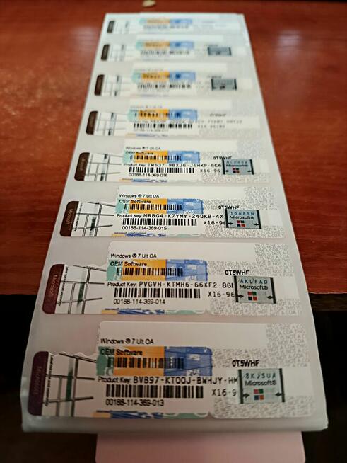 Windows 7 Ultimate Naklejka COA Klucz Licencja OEM