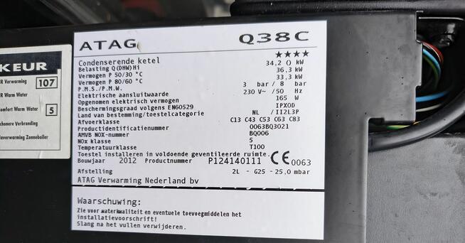 KUPIĘ KOCIOŁ GAZOWY Firmy ATAG Q38C Kondensacyjny PIEC UZYWA