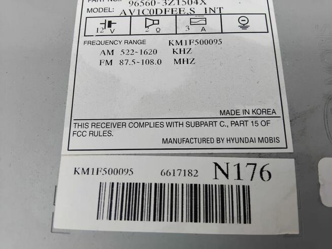 Radioodtwarzacz radio cd mp3 hyundai i40