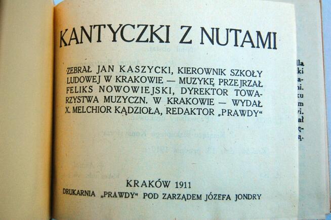 Kantyczki z nutami przedruk z 1911, 1982 kolędy pastorałki