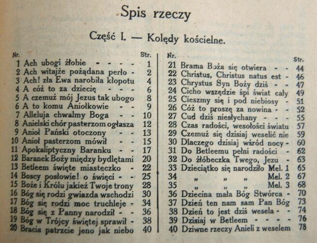 Kantyczki z nutami przedruk z 1911, 1982 kolędy pastorałki