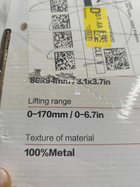 Podnośnik montażowy do mebli 2 szt metalowy do 200 kg