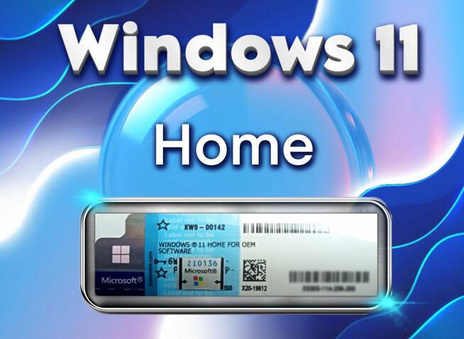Windows 11 Home Naklejka COA Klucz Licencja OEM