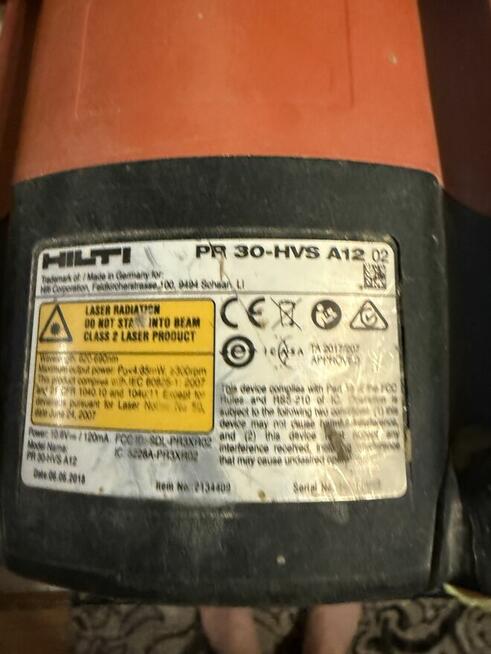 Laser rotacyjny hilti uszkodzony